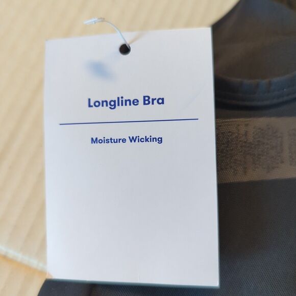 Joy Lab Sports Bra Womens XS Black Longline Mesh Back Active Workout - Picture 3 of 6